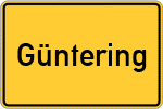 Place name sign Güntering