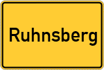 Place name sign Ruhnsberg