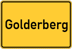 Place name sign Golderberg, Kreis Altötting