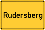 Place name sign Rudersberg, Kreis Altötting