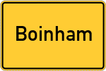 Place name sign Boinham