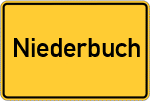 Place name sign Niederbuch