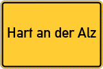 Place name sign Hart an der Alz