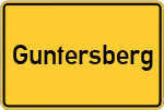Place name sign Guntersberg
