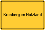 Place name sign Kronberg im Holzland