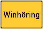 Place name sign Winhöring