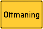 Place name sign Ottmaning, Oberbayern