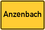 Place name sign Anzenbach
