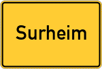 Place name sign Surheim