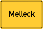 Place name sign Melleck