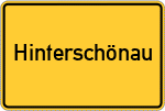 Place name sign Hinterschönau