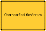 Place name sign Oberndorf bei Schönram