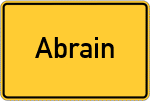 Place name sign Abrain