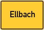 Place name sign Ellbach