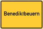 Place name sign Benediktbeuern