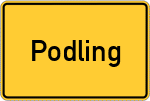 Place name sign Podling