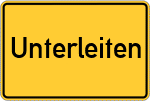 Place name sign Unterleiten