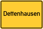 Place name sign Dettenhausen, Kreis Wolfratshausen