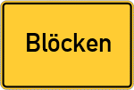 Place name sign Blöcken
