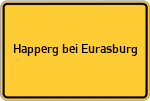 Place name sign Happerg bei Eurasburg, Kreis Wolfratshausen
