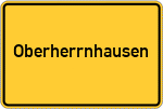 Place name sign Oberherrnhausen