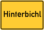 Place name sign Hinterbichl