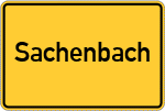Place name sign Sachenbach, Oberbayern