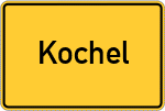 Place name sign Kochel