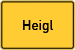 Place name sign Heigl