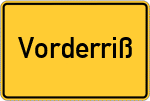 Place name sign Vorderriß