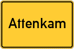 Place name sign Attenkam, Starnberger See