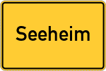 Place name sign Seeheim, Starnberger See