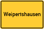 Place name sign Weipertshausen, Starnberger See