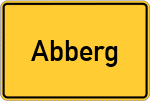 Place name sign Abberg