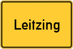 Place name sign Leitzing