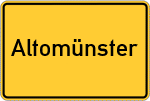 Place name sign Altomünster