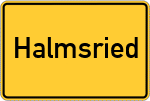 Place name sign Halmsried