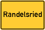 Place name sign Randelsried