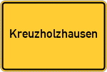 Place name sign Kreuzholzhausen, Kreis Dachau