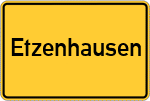 Place name sign Etzenhausen