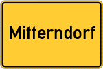 Place name sign Mitterndorf
