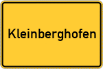 Place name sign Kleinberghofen
