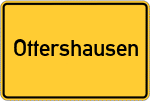 Place name sign Ottershausen, Oberbayern