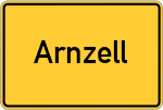 Place name sign Arnzell