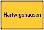 Place name sign Hartwigshausen