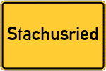 Place name sign Stachusried