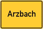 Place name sign Arzbach