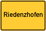Place name sign Riedenzhofen