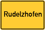 Place name sign Rudelzhofen