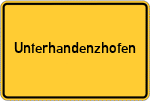 Place name sign Unterhandenzhofen